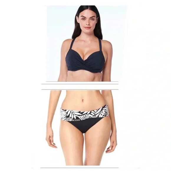 BLEU ROD BEATTIE KORE UNDERWIRE CROSS BACK AND BIKINI BOTTOM - Picture 1 of 13